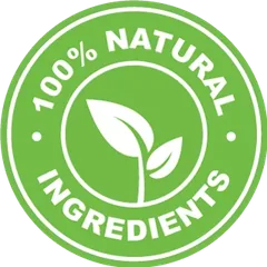 100% natural ingredients badge